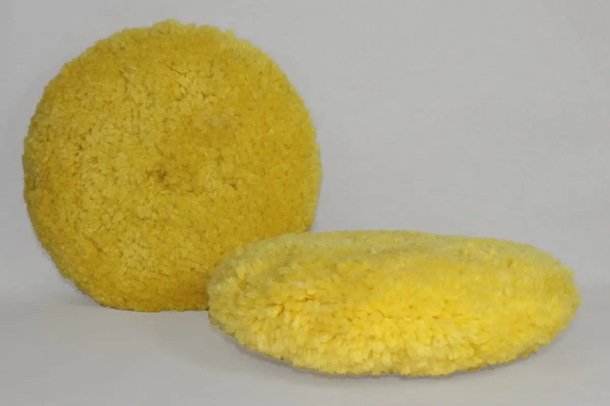 8" Double Sided Yellow Wool Light Cut Polishing 1