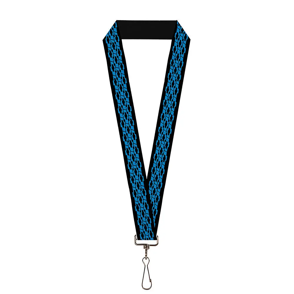 Chevy Bowties 3-Row Black & Blue Lanyard - 1.0" 1
