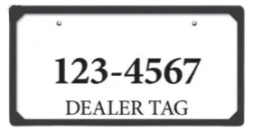 Dealer Number Plate 1