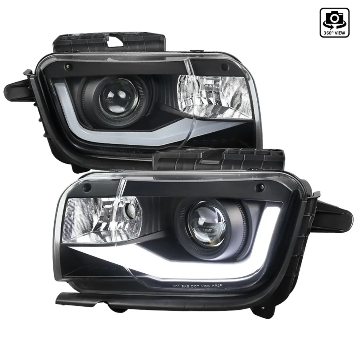 2010-2013 Chevy Camaro 6Th Gen Style Headlights – Oem Bumper Fitment, Led Light Bar 1