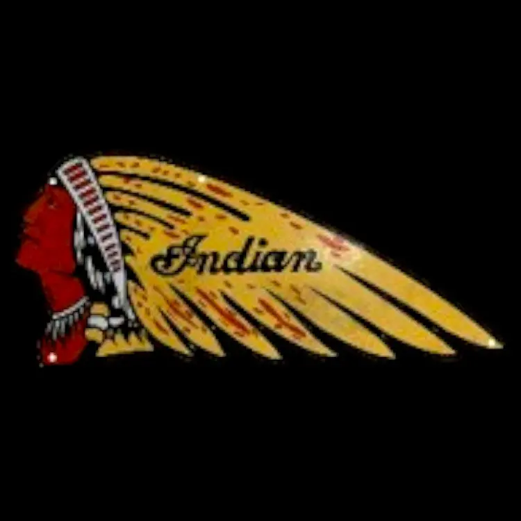 Indian Motorcycles Head Die Cut Porcelain Vintage Metal Sign 1