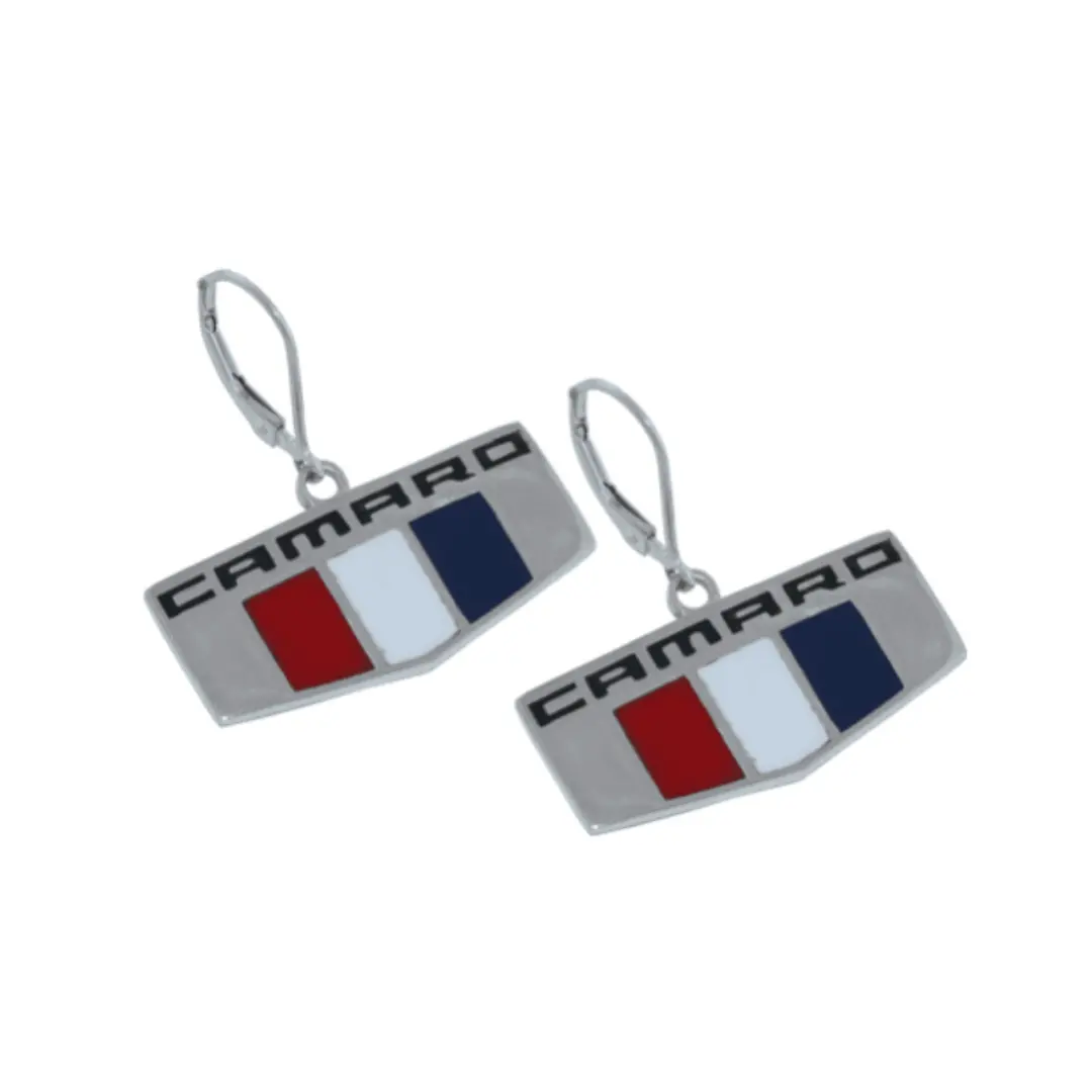 Camaro Badge Sterling Silver Earrings 1