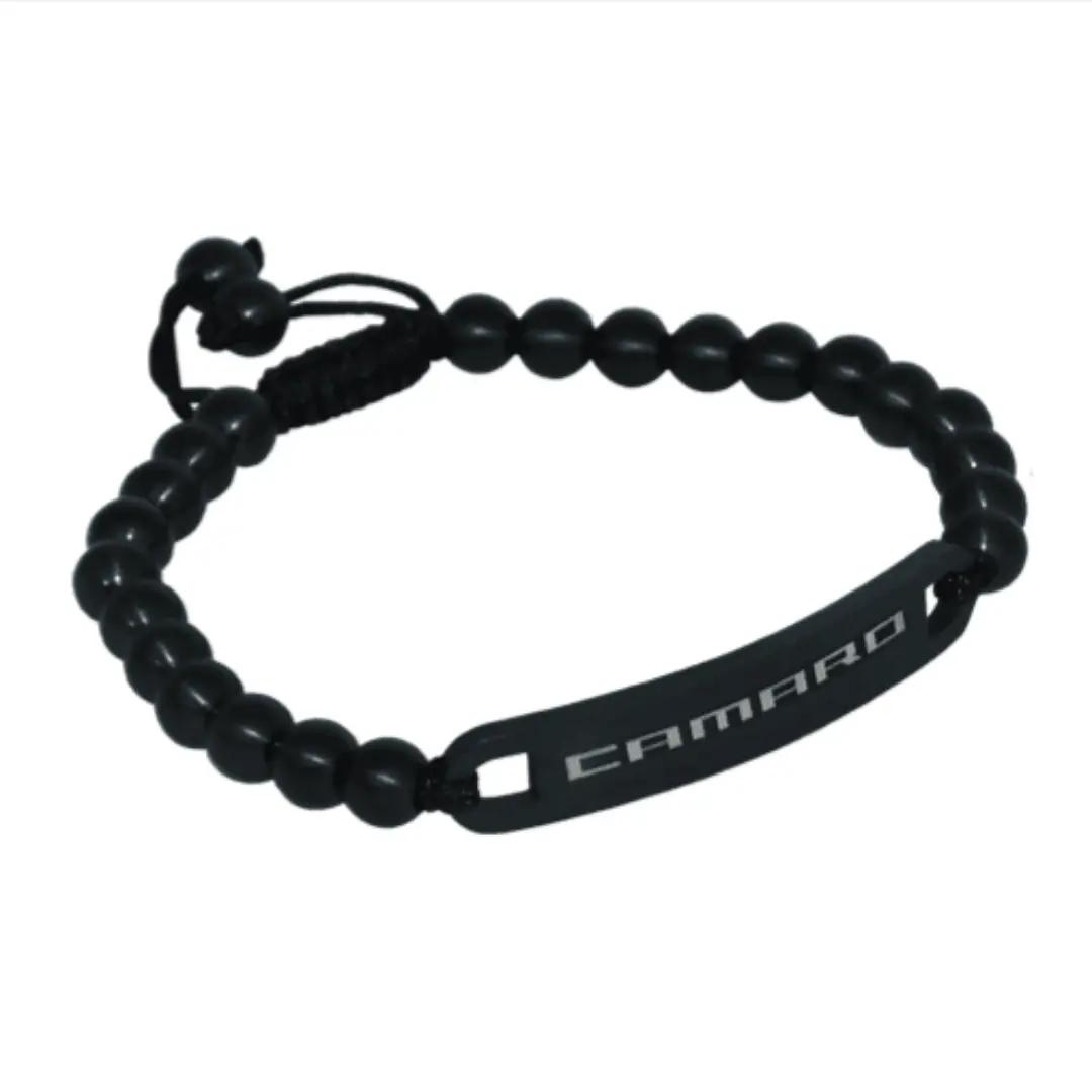 Camaro Black Beaded Bracelet – 6.25″ To 8″ 1