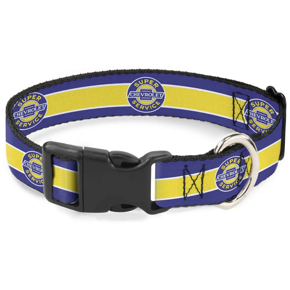 Chevrolet Super Service Logo Stripe Plastic Clip Collar 1