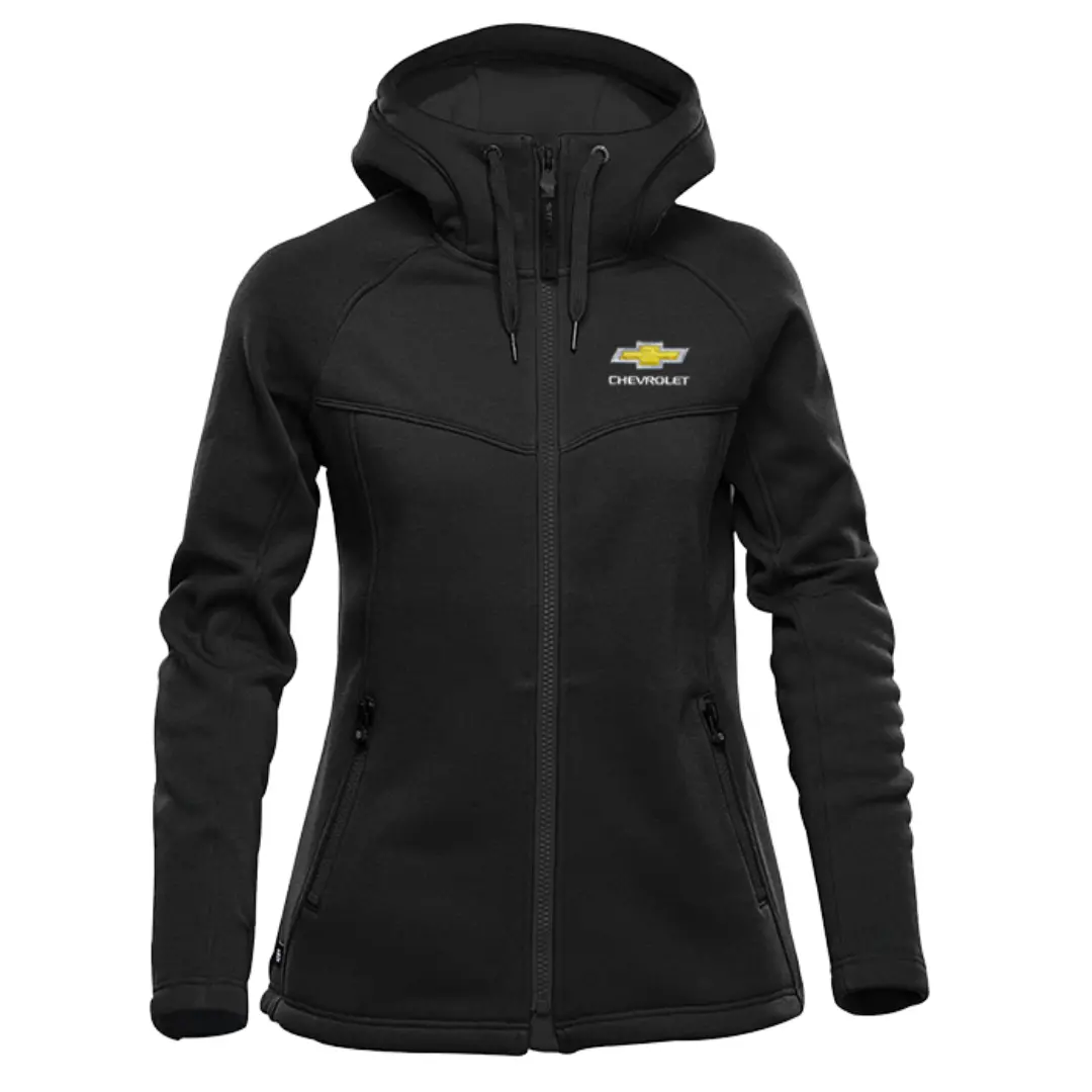 Ladies Chevrolet Bowtie Logan Performance Hoodie Black 1