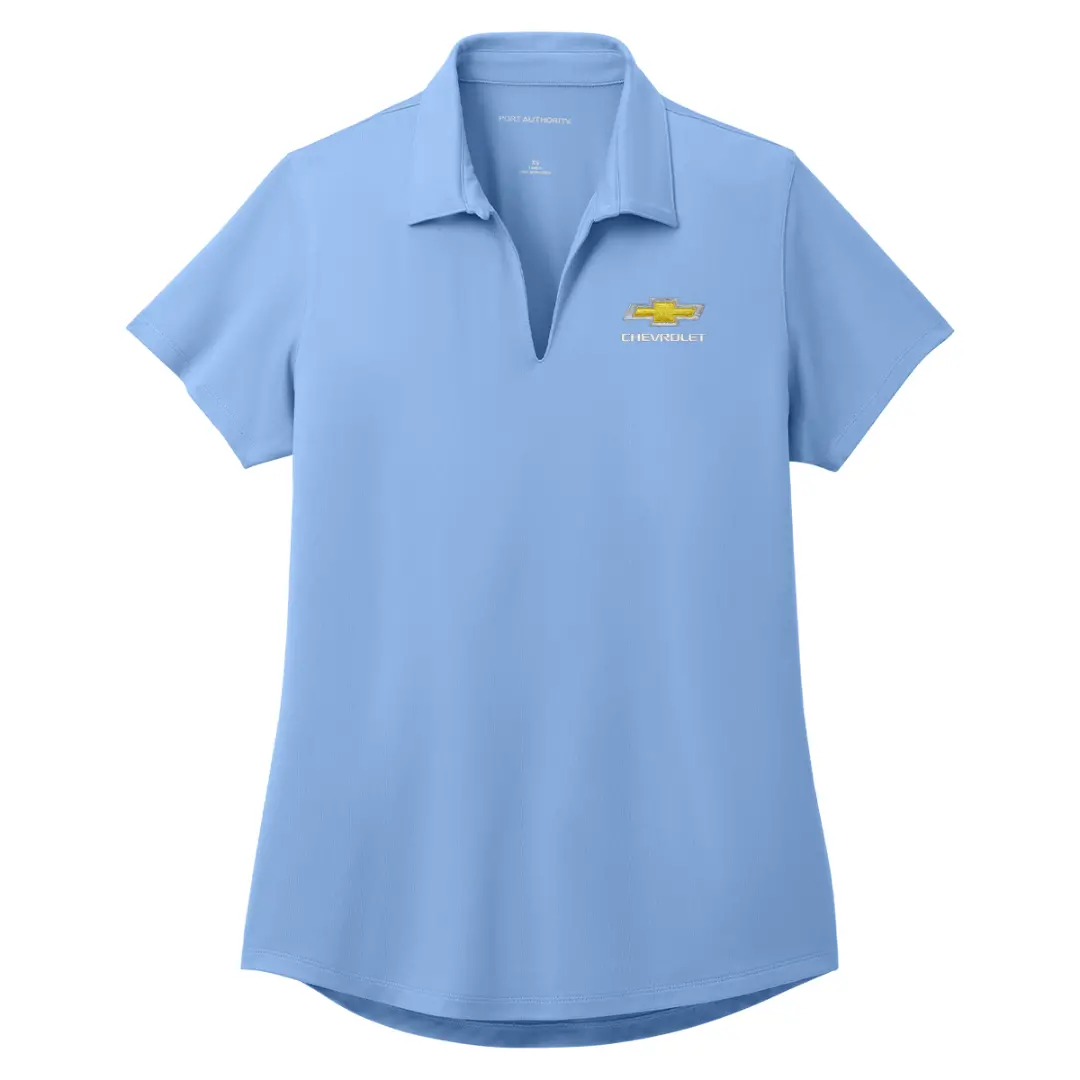 Ladies Chevrolet Gold Bowtie City Stretch Polo 1