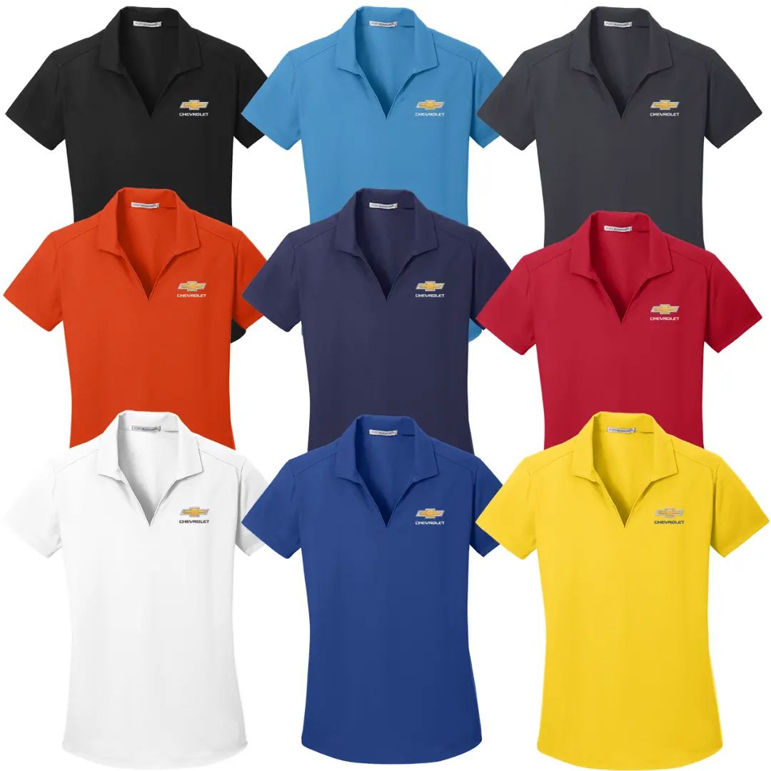 Ladies Chevrolet Gold Bowtie Performance Polo 1