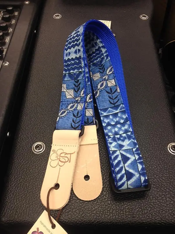 Sherrin's Threads Ocean Tapa 1.5" Ukulele Strap *Free Shipping In The Usa* 1