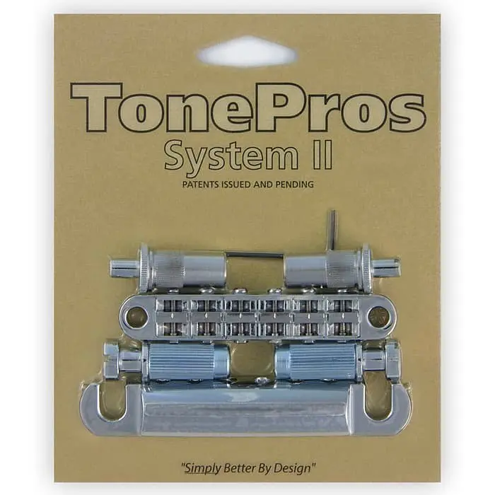 Tonepros System Ii Bridge And Tailpiece  Chrome For Les Paul Or Gibsons Tune-O-Matic Lpcm02-Ch 1