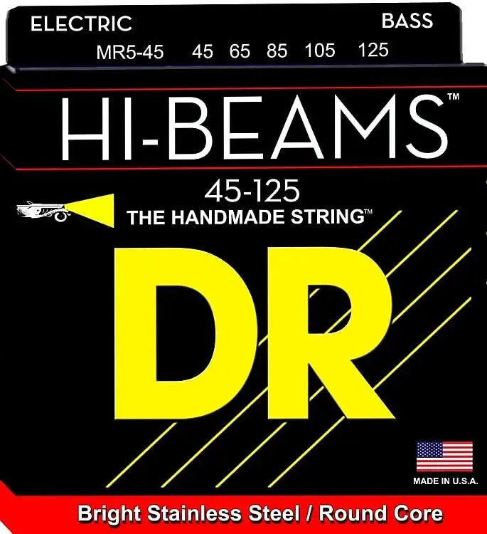 Dr Hi-Beams 5 String Bass Strings 45-125 Mr5-45 *Free Shipping In The Usa* 1