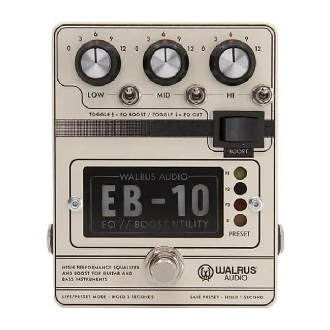 Walrus Audio Eb-10 Pre-Amp Boost / Eq Cream Edition *Free Shipping In The Usa* 1