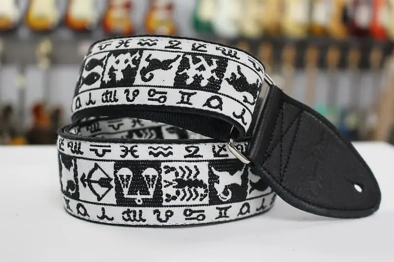 Souldier Guitar Strap Zodiac Black W/ Black Ends Gs0352 *Free Shipping In The Usa* 1