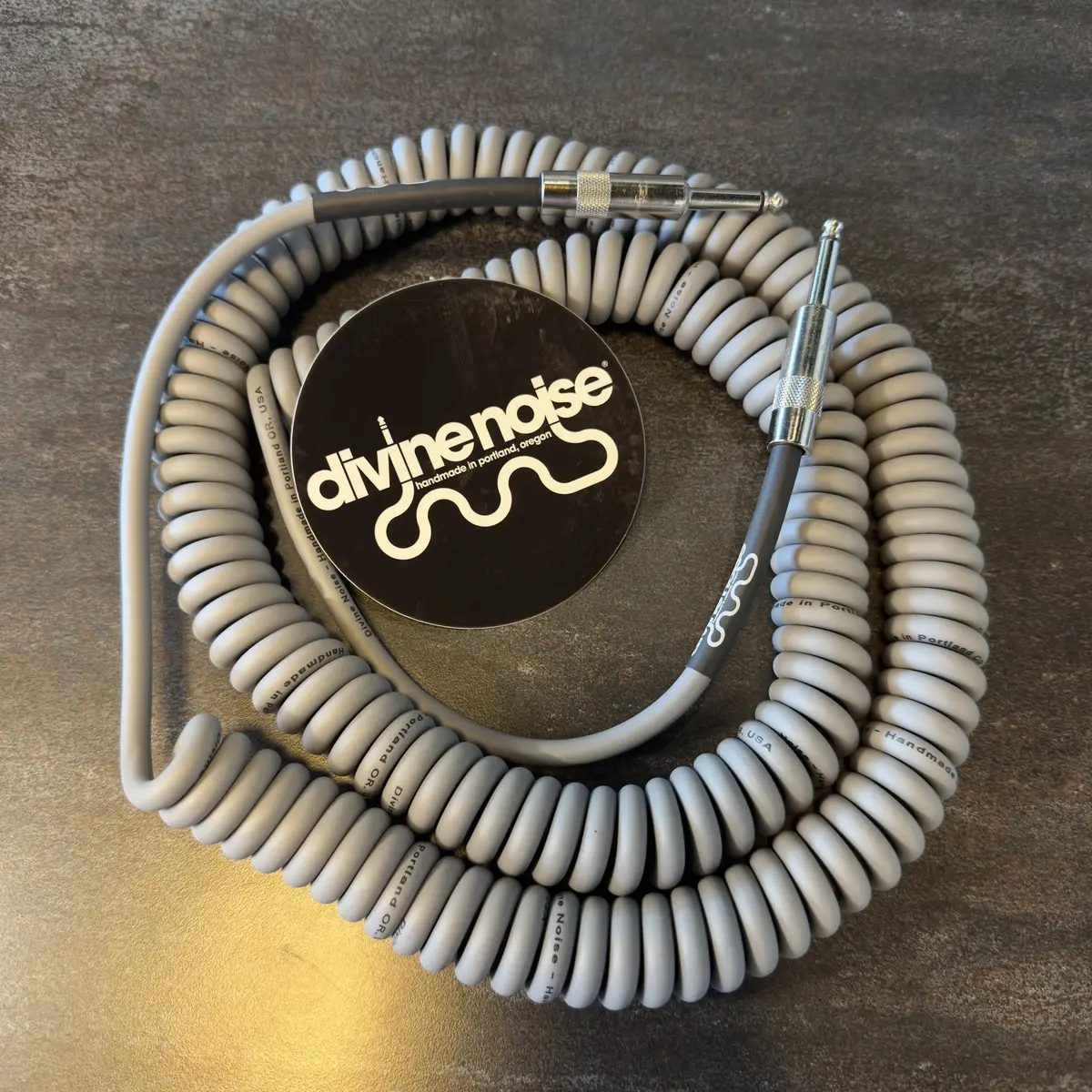 Divine Noise Curly Cable Grey 30' St-St  *Free Shipping In The Usa* 1