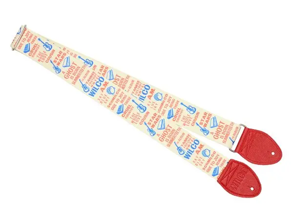 Souldier Wilco Vegan Album Guitar Strap With Red Vinyl *Free Shipping In The Usa* 1
