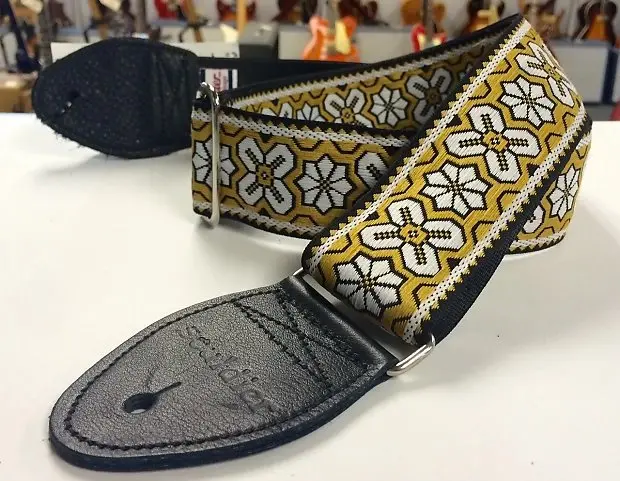 Souldier Greenwich Yellow Guitar Strap *Free Shipping In The Usa* 1