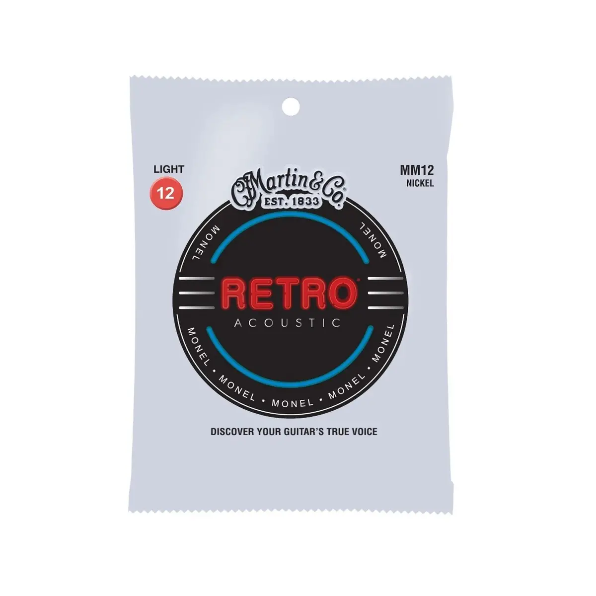 Martin Mm12 Retro Acoustic Guitar Strings - .012-.054  Light Monel 1