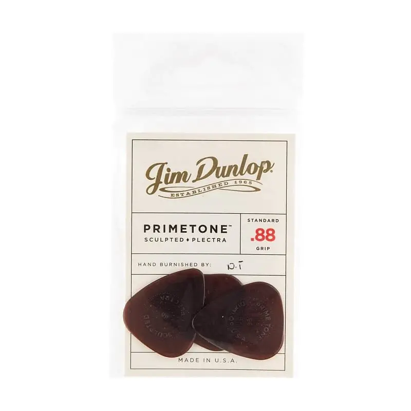 Dunlop Primetone Standard Grip Picks 3 Pack, 0.88Mm- 510P.88 1