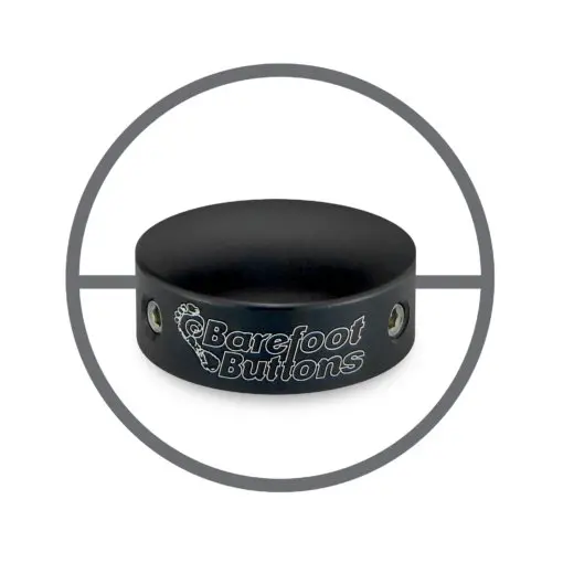 Barefoot Buttons V1 Black Big Bore 18-V1-Bb-Bk 1