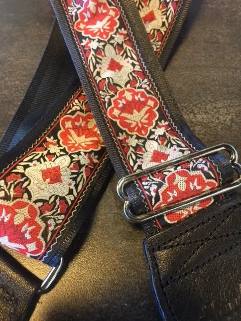 Souldier Guitar Strap Cabernet - Wine W/ Black Leather Ends *Free Shipping In The Usa* 1