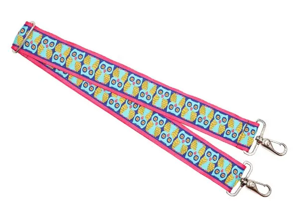 Wilco Signature Blue And Gold Owls Case Guitar Strap *Free Shipping In The Usa 1