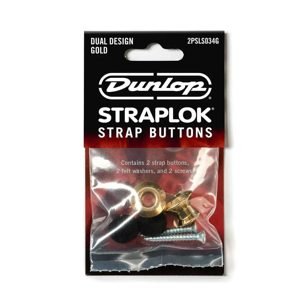 Dunlop 2Psls034g Straplok Strap Buttons Set - Gold Strap Buttons 1