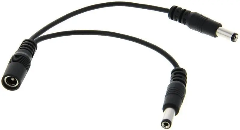 Voodoo Lab Ppay Dual 2.1Mm Male To 2.1Mm Female Standard Polarity Voltage Doubling Adapter - 4" 1