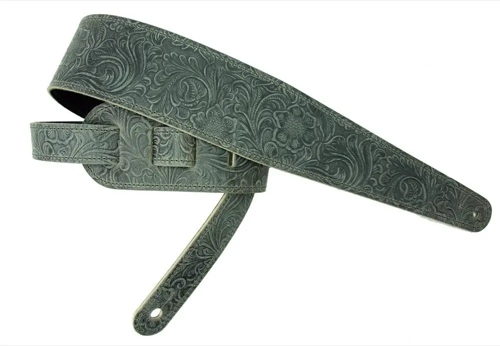 Lm Products Ls-2304T Bk Black Western Tooled Guitar Strap *Free Shipping In The Usa* 1