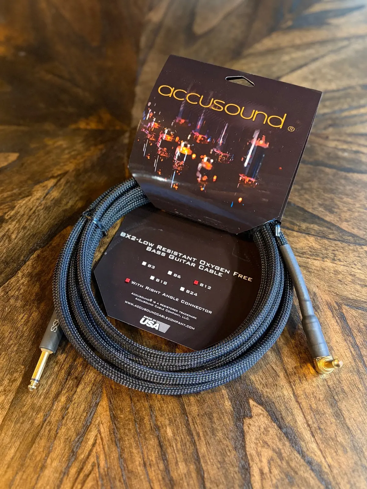 Accusound Bx2 Studio Bass Guitar Cable B12r 1