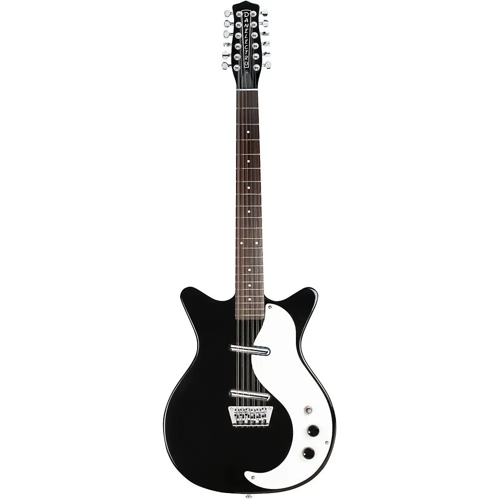 Danelectro Vintage 12-String 12Sdc-Blk Black Electric Guitar *Free Shipping In The Us* 1