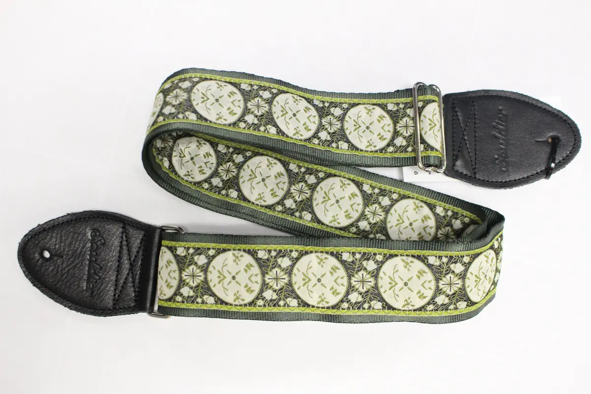 Souldier Straps Medallion Green Guitar Strap *Free Shipping In The Usa* 1