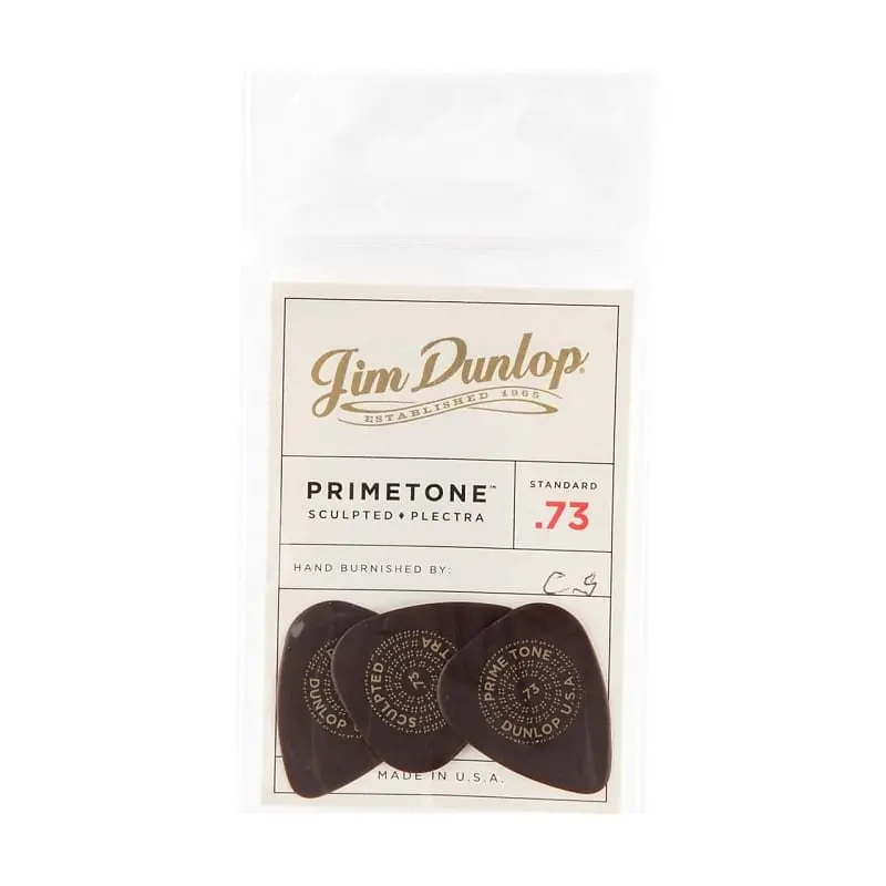 Dunlop Primetone Standard Smooth Pick 3 Pack, 0.73Mm- 511P.73 1