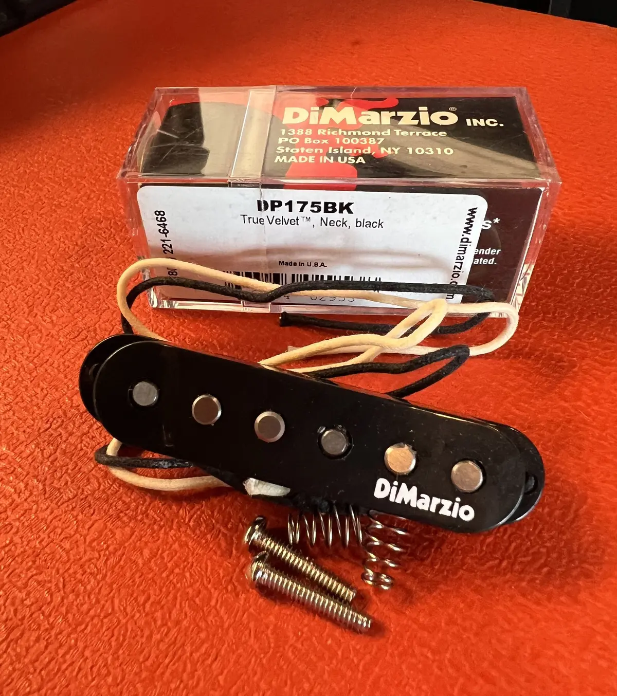Dimarzio True Velvet Neck Single Coil Dp175bk Pickup 1