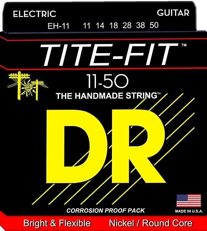 Dr Strings Eh-11 Tite Fit Heavy Electric Guitar Strings (11-50) 1