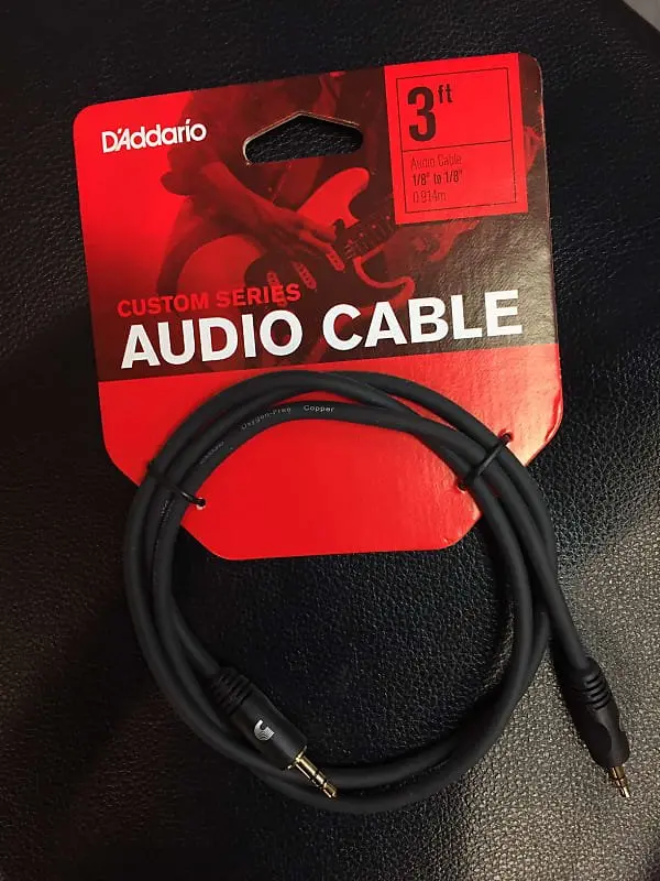 D'addario Pw-Mc-03 1/8 Inch To 1/8 Inch Stereo Cable, 3 Feet 1