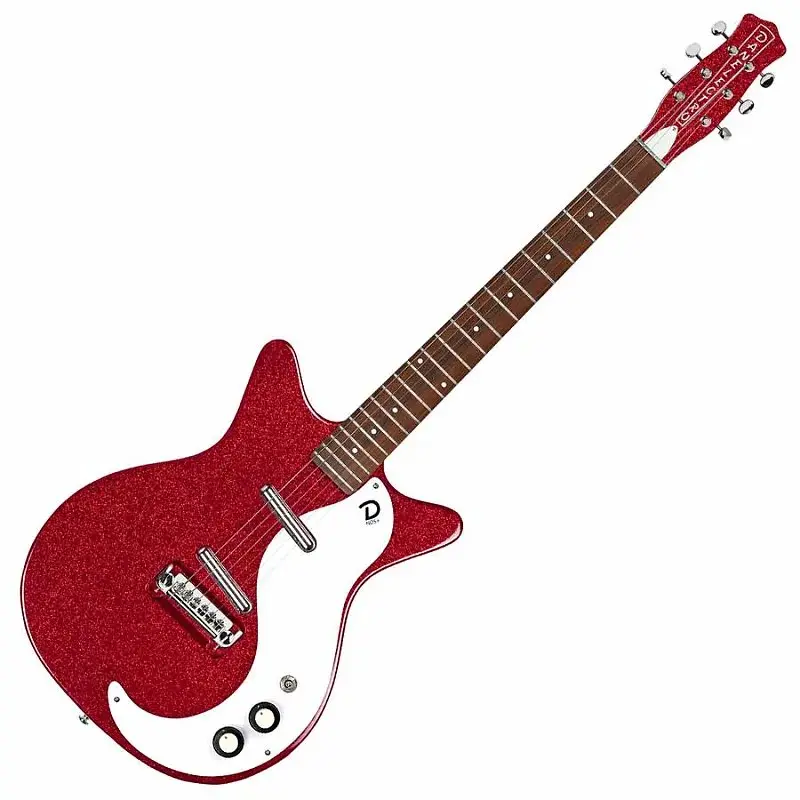 Danelectro D59m-New Old Stock Plus Red Metal Flake *Free Shipping In The Usa* 1