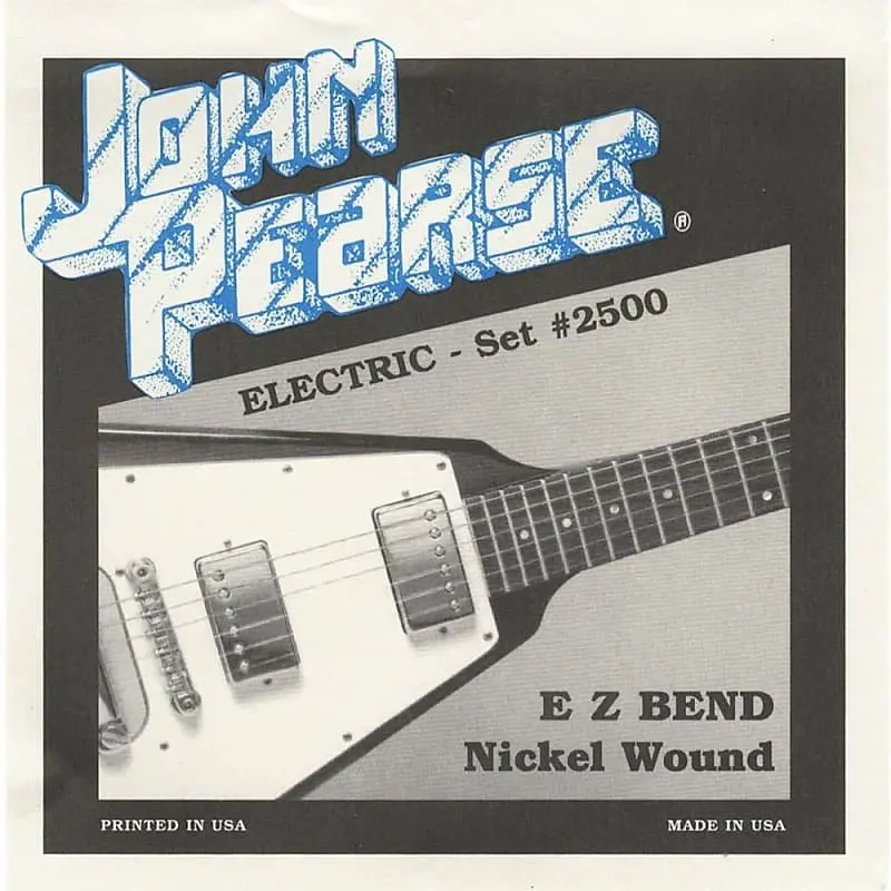 John Pearse Nickel Wound Electric Guitar Strings "E Z Bend" 10-46 Jp2500 1