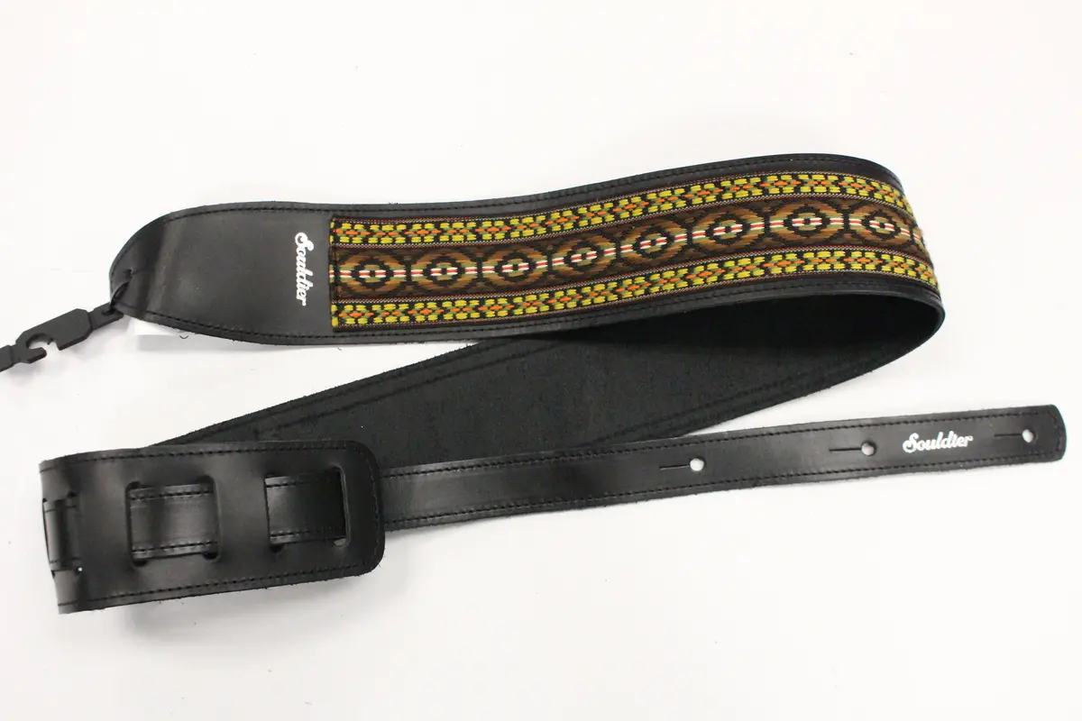 Souldier Bohemian Brown Torpedo Guitar Strap *Free Shipping In The Usa* 1