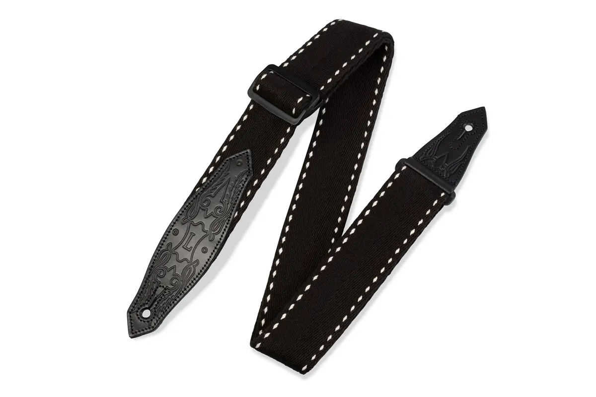 Levy's Black Mssc80-Blk Country Western Guitar Strap *Free Shipping In The Usa 1