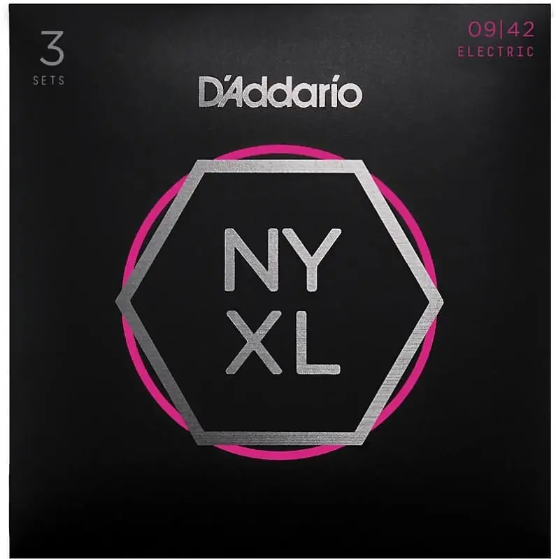 D'addario Nyxl0942-3P Nickel Wound Electric Guitar String 3-Pack, Super Light 9-42 *Free Shipping* 1