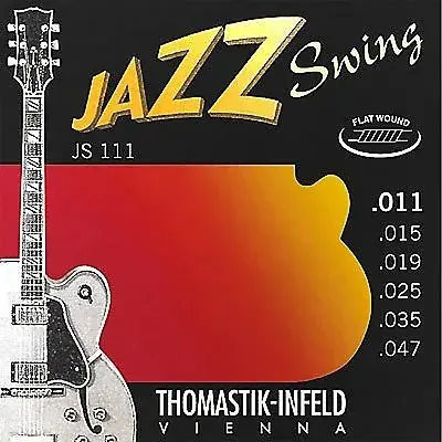 Thomastik-Infeld Js111 Jazz Swing Nickel Flat-Wound Guitar Strings - Light (.11 - .47) 1