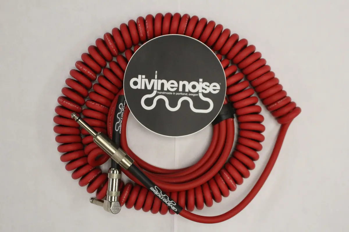 Divine Noise 50/50 Cable Red 30' Straight / Angle *Free Shipping In The Usa* 1