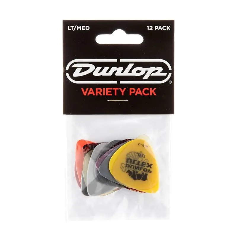 Dunlop Pvp101 Guitar Pick Lt/Md Variety Pack, 12 Pack Picks 1