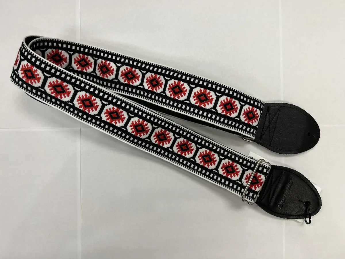 Souldier Pillar Red/White/Black Guitar Strap *Free Shipping In The Us* 1