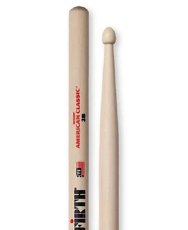Vic Firth 2B Wood Tip Drum Sticks 1