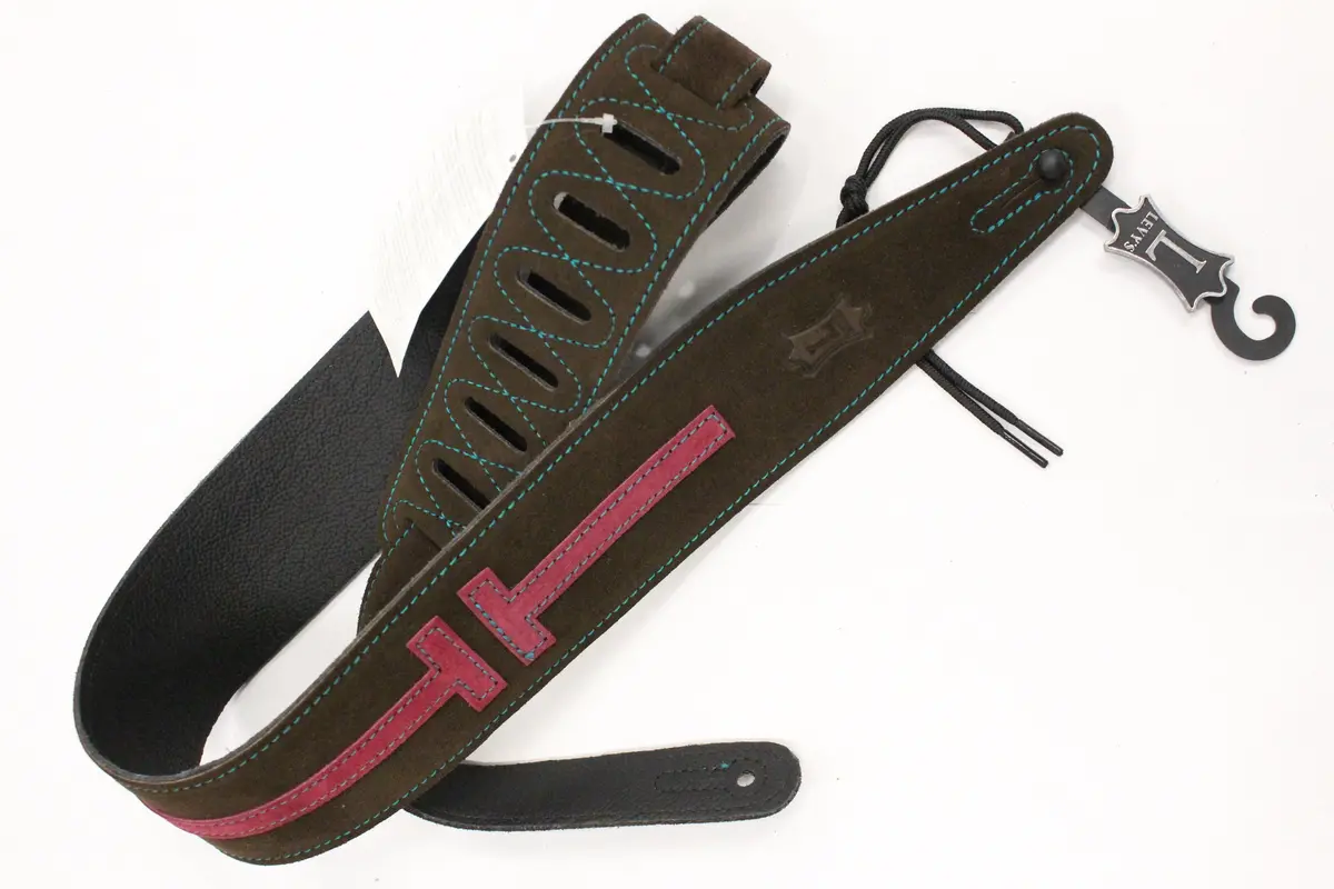 Levy's Msg317tau-Sla Suede Leather Guitar Strap *Free Shipping In The Usa* 1