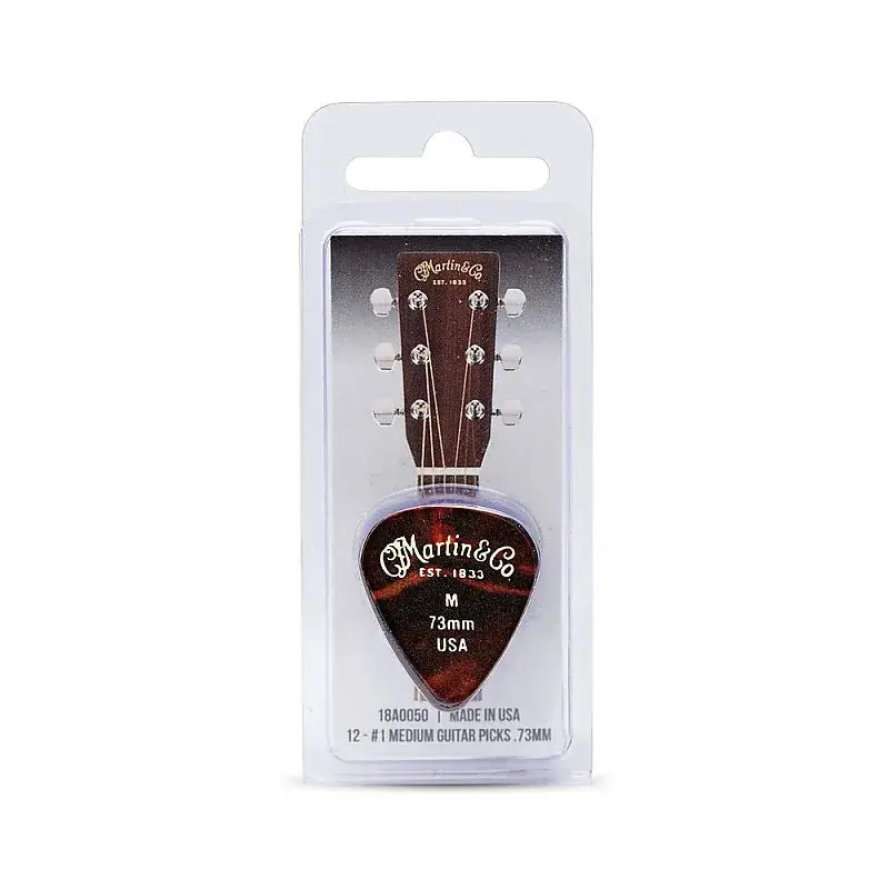 Martin 18A0050 73Mm Medium 351 Faux Tortoise Guitar Picks Pack Of 12 1