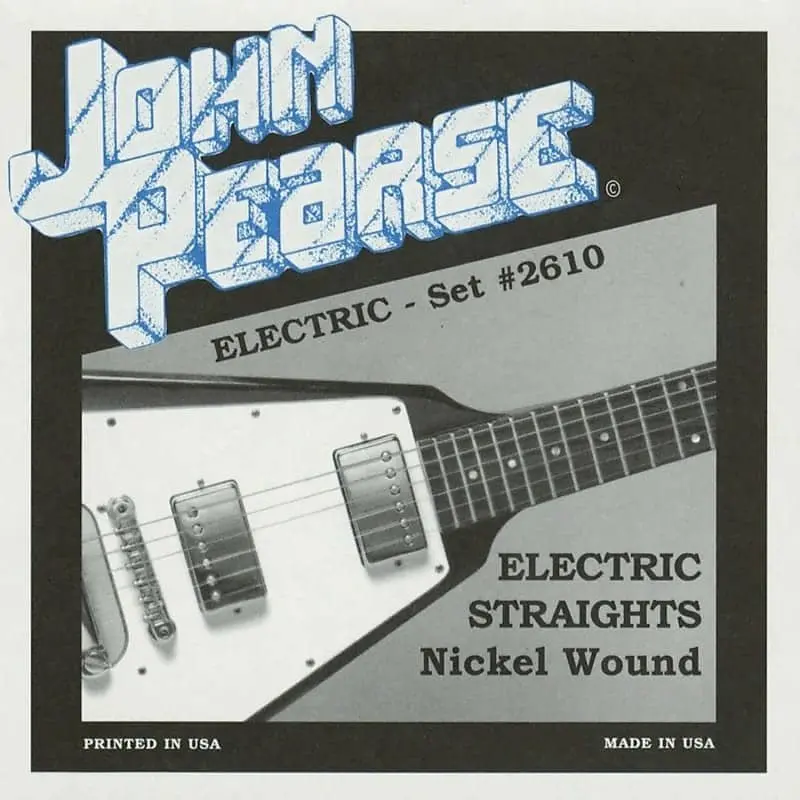 John Pearse Strings Nickel Wound Electric Guitar Strings "Electric Straights" 11-50 Jp2610 1