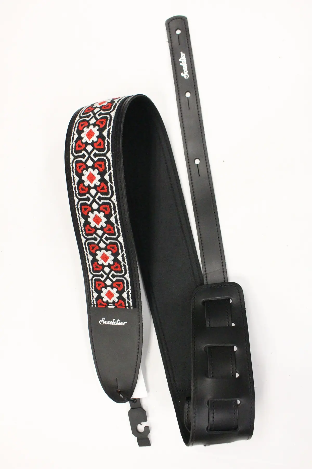 Souldier Torpedo Fillmore Red, Black, & White Guitar Strap *Free Shipping In The Us* 1