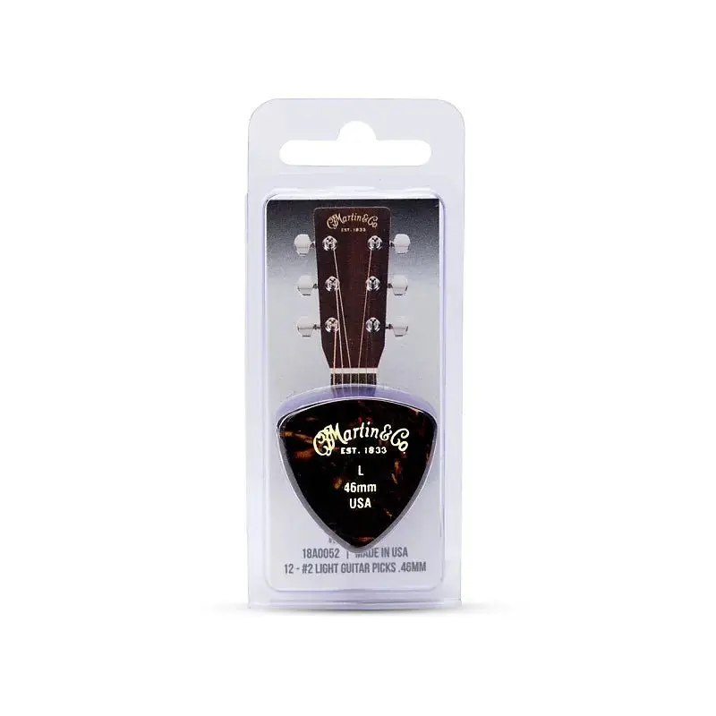 Martin 346 Picks Light .46Mm 18A0052 Faux Tortoise Pack Of 12 1