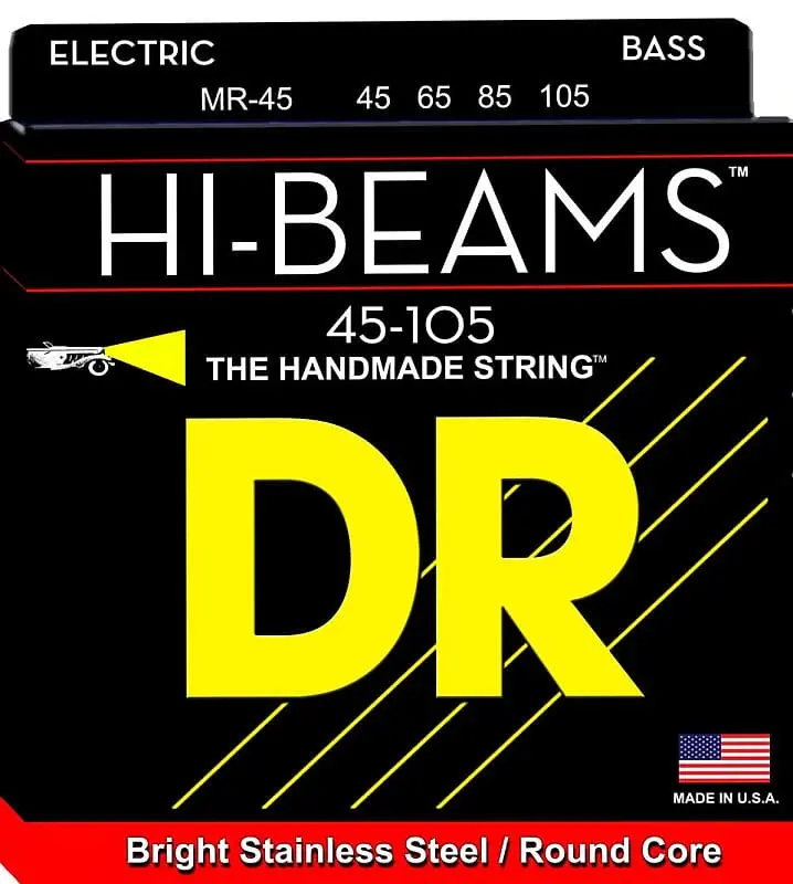 Dr Strings Mr-45 Hi-Beam Medium Bass Strings 45-105  *Free Shipping In The Usa* 1